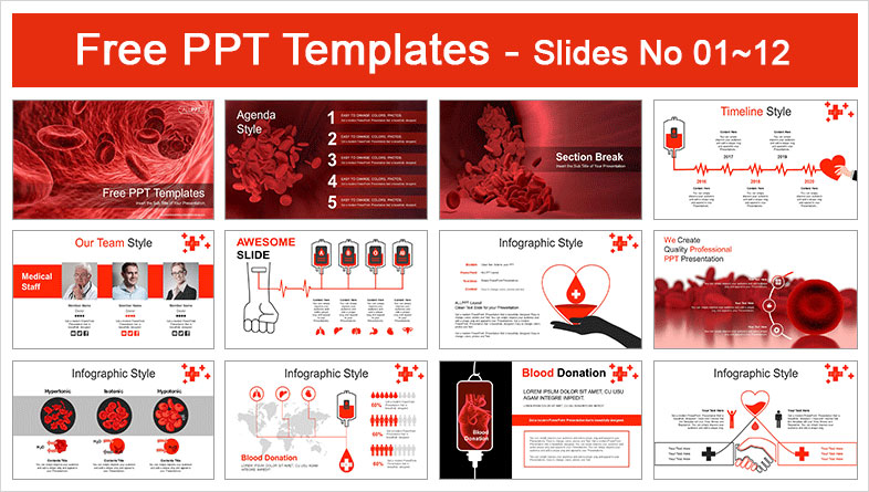free ppt template Blood Donation