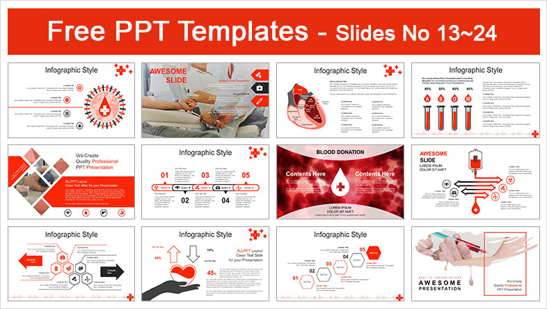 free ppt template Blood Donation