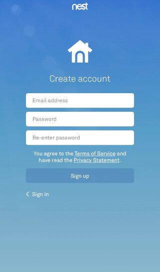 Smart home app: registration