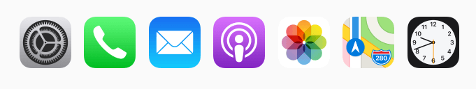 IOS app design: icons