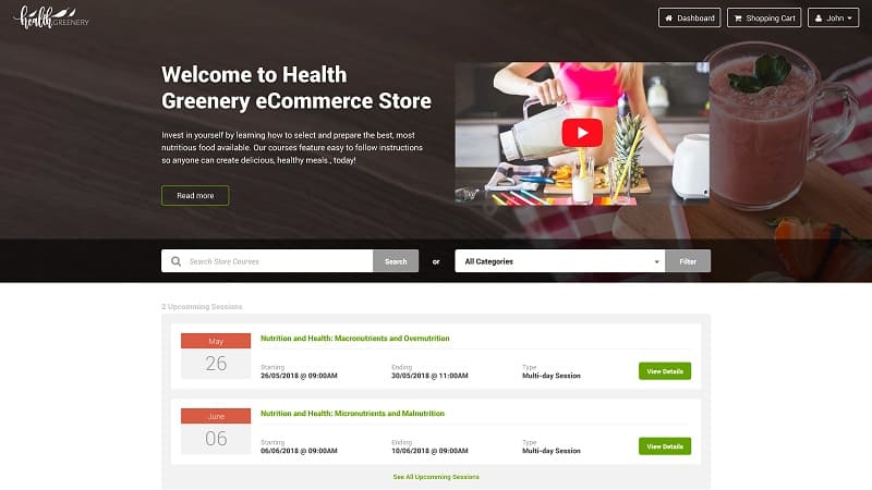 LMS with eCommerce integration
