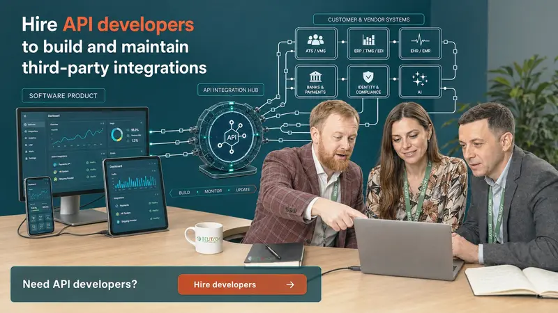 Hire API developers to build and maintain third-party integrations