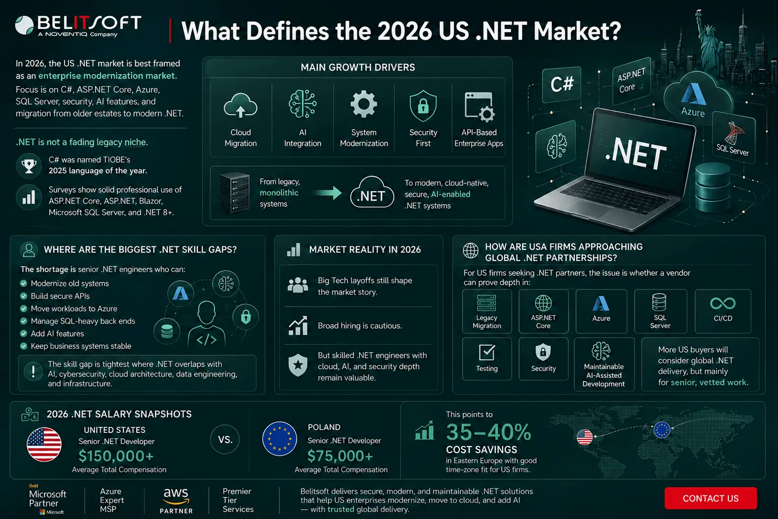 The state of the US .NET development market
