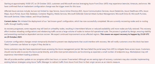 Microsoft Reports Strong Earnings Amid Major Azure Outage