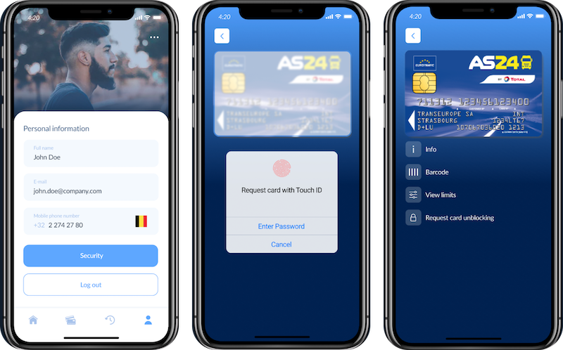 Mockups for the mobile version of the future app