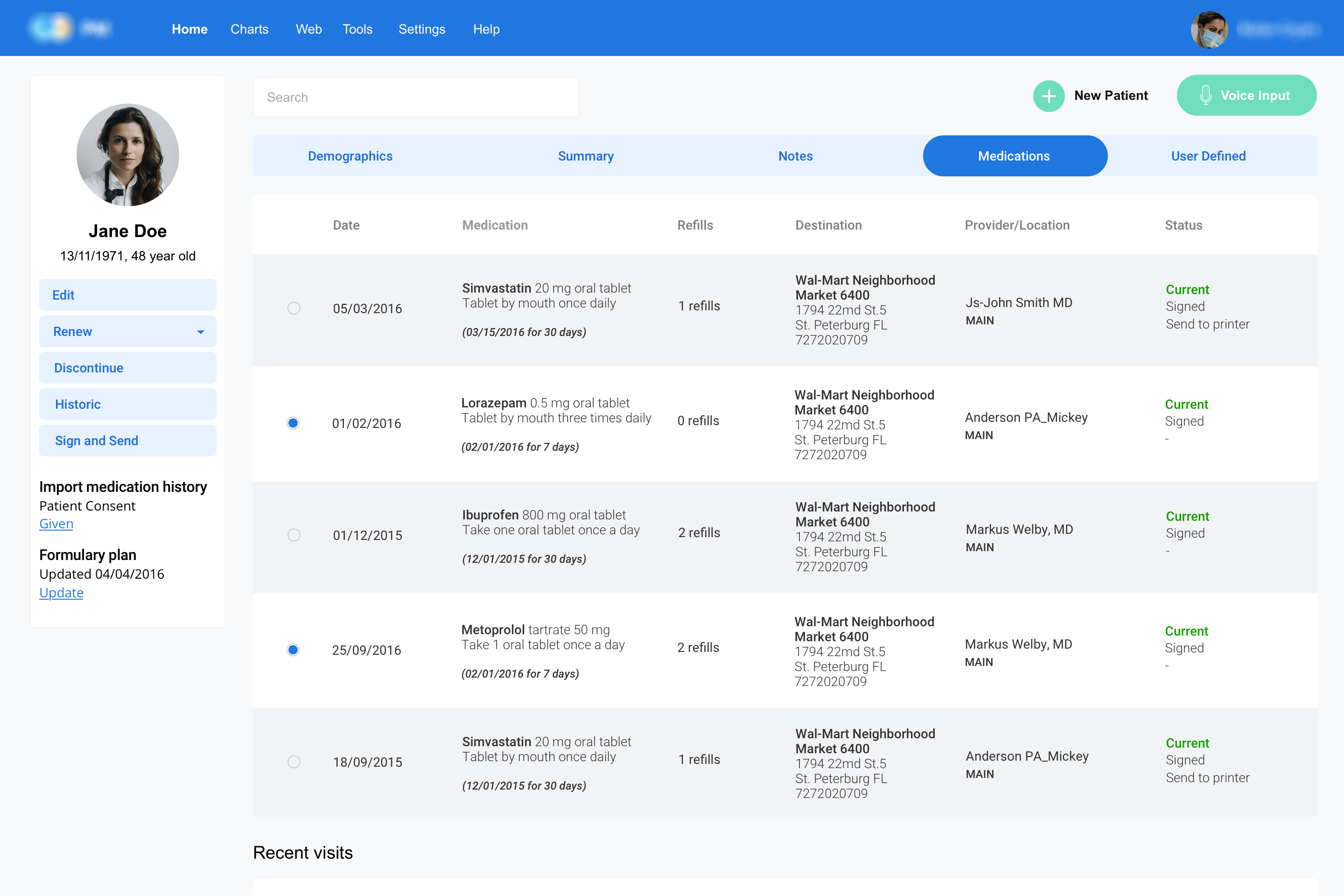 Medical Charting Software